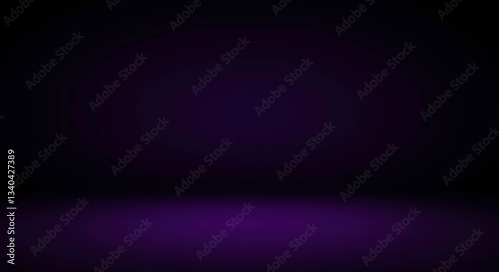 Naklejka premium Deep Purple Gradient Background Studio Photography Backdrop Dark Moody Texture