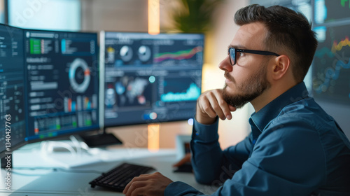 IT Administrator Configuring Security for Endpoints in Modern Office