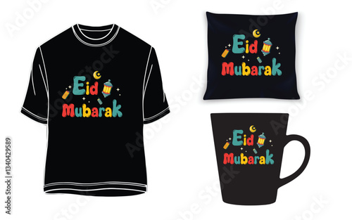 Eid Mubarak t-shirt and print item, Islamic gift
