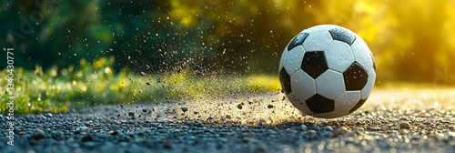 Soccer Ball in Motion Realistic Image