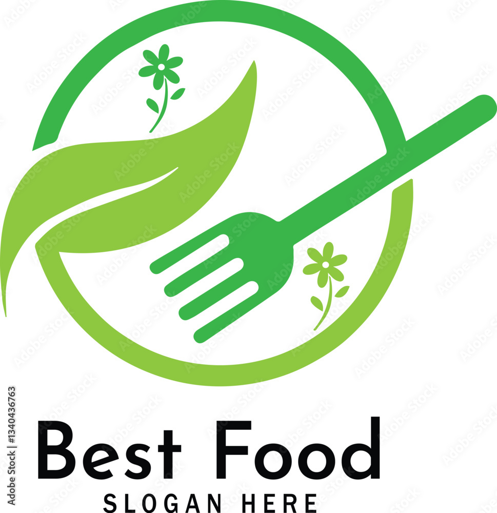 GreenFork: Eco-Friendly Fork and Leaf Logo Design Concept GreenFork: Eco-Friendly Fork and Leaf Logo Design Concept