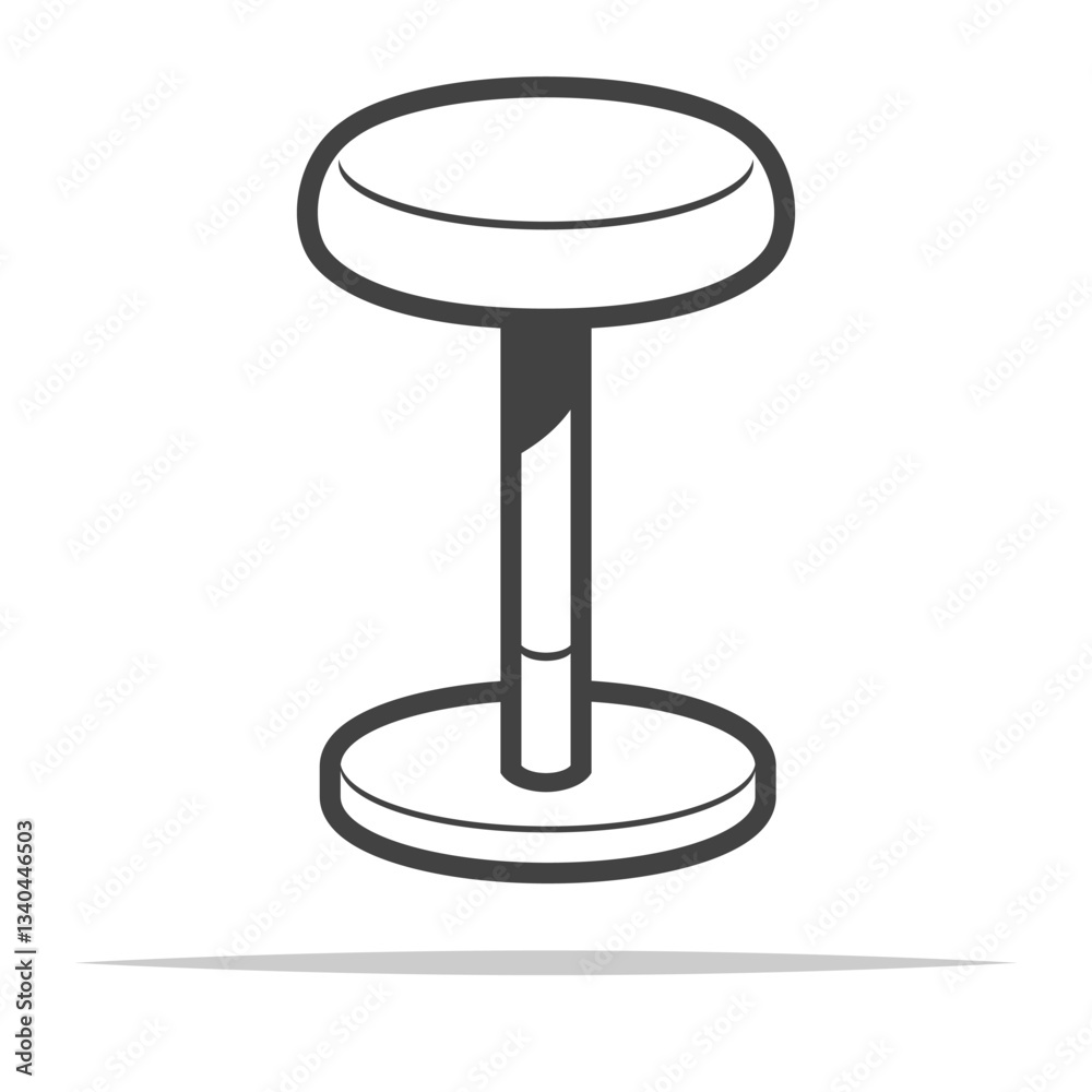 Bar stool seat outline outline icon transparent vector isolated Bar stool seat outline outline icon transparent vector isolated