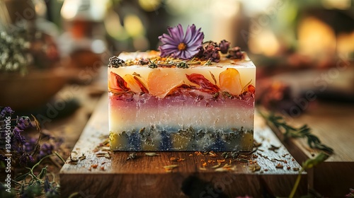 A Beautiful Handmade Soap Made from Plant-Based Ingredients – Natural, Organic, and Luxuriously Scented for a Gentle and Nourishing Skincare Experience photo