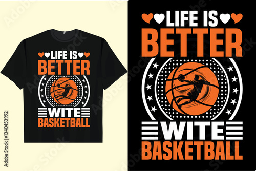 Fotografi LIFE IS BETTER WITE BASKETBALL Men's Women's T-Shirt