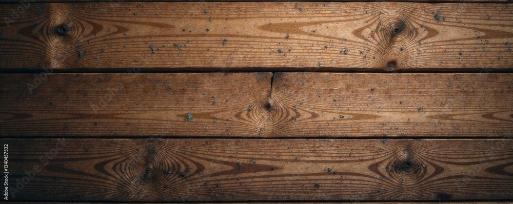 Naklejka premium Wooden table surface with visible grain texture, wood tone, wooden surface