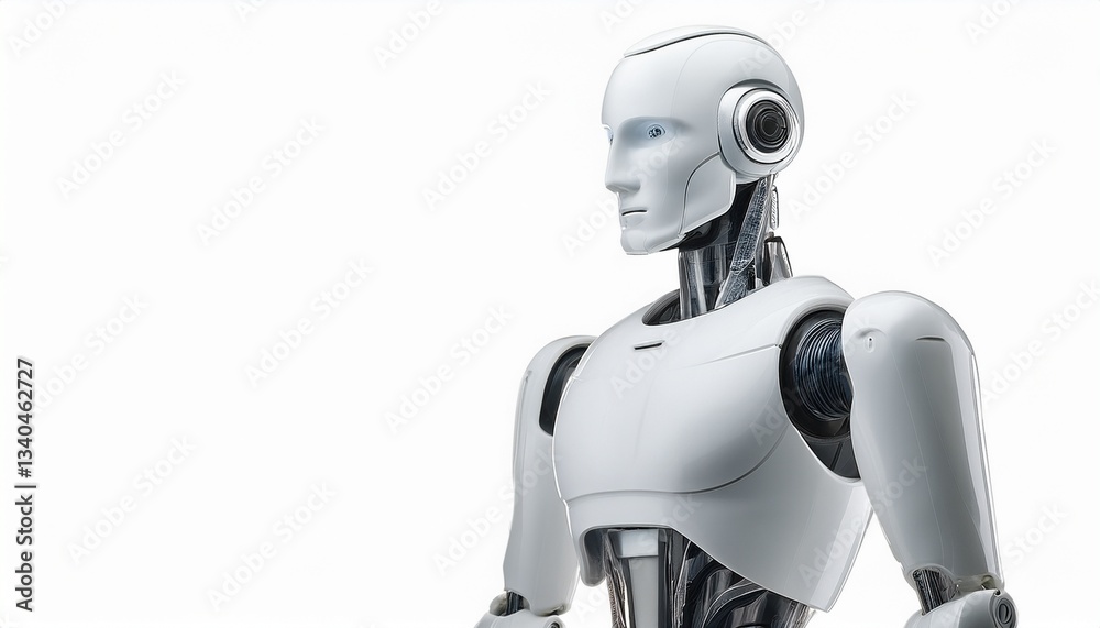 Humanoid Robot Close-up Humanoid Robot Close-up