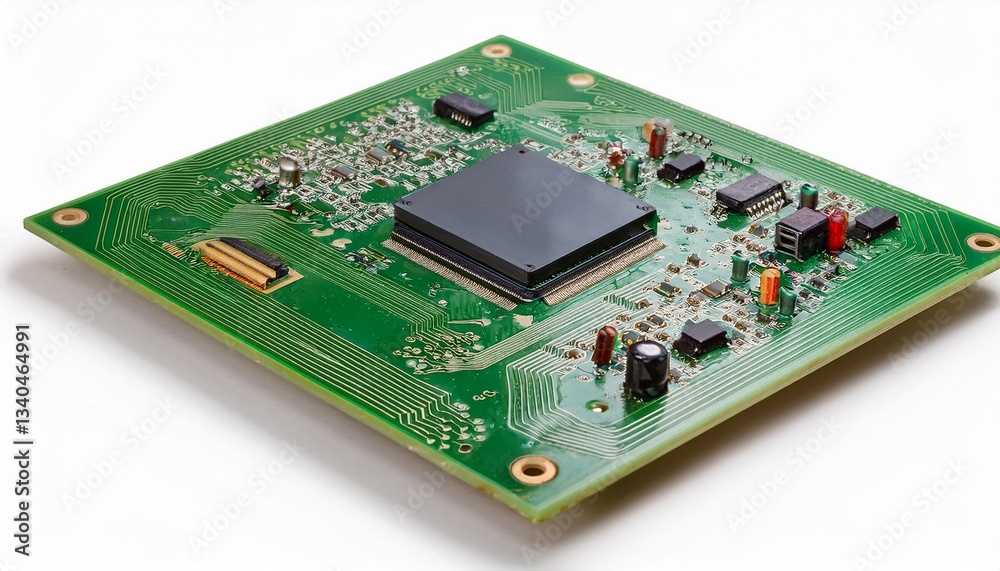 Green Circuit Board Close-up Green Circuit Board Close-up