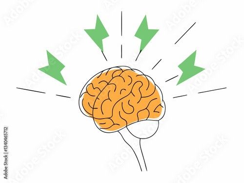 3D illustration of a human brain representing intelligence and neurology