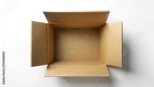 Premium Cardboard Box Mockup Top View - Packaging Design Template