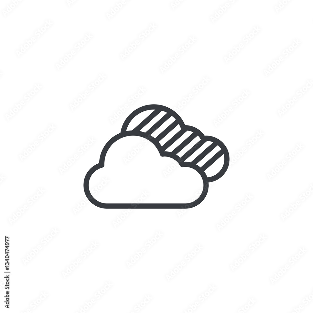 Hybrid Cloud line icon Hybrid Cloud line icon