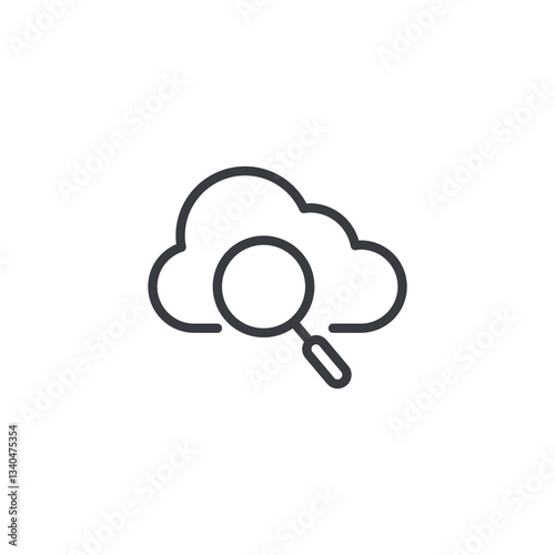 Cloud Monitoring line icon