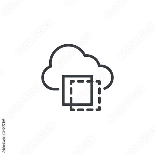 Low Code Cloud Platform line icon