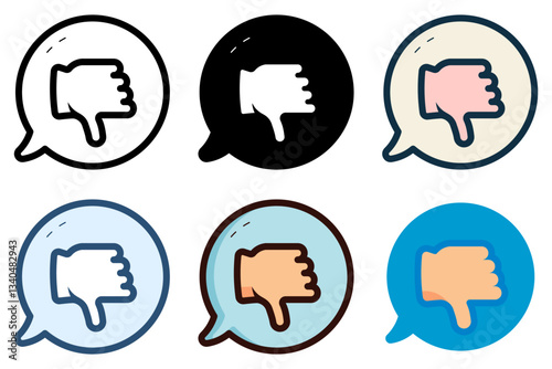 thumb down disapproval response icon vector illustration