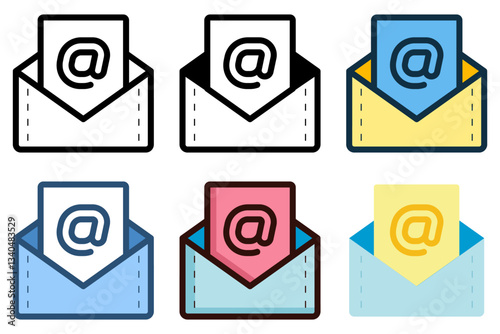 email address icon vector illustration