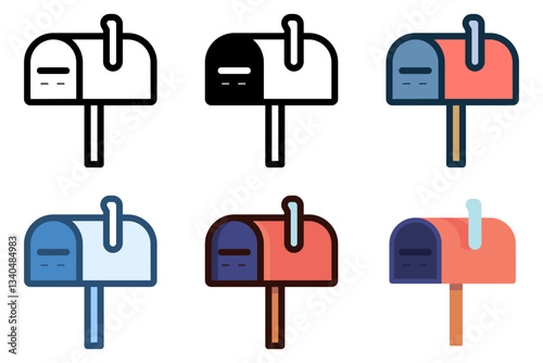 postal mail box icon vector illustration