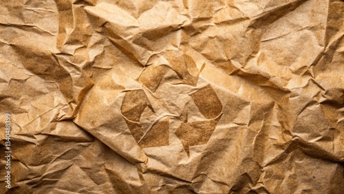 Wallpaper Mural A CloseUp Shot of Crumpled Brown Paper with a Recycle Symbol Imprinted Stylish Grunge Grain Texture for Product Design, Posters, Patterns & Banner Templates Torontodigital.ca