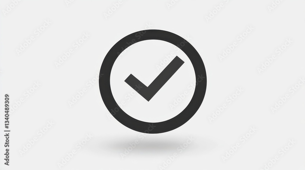 Black checkmark icon on white background. illustration Black checkmark icon on white background. illustration