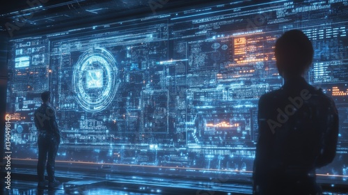 Human Feedback Loop Technology Display in Futuristic Digital Environment