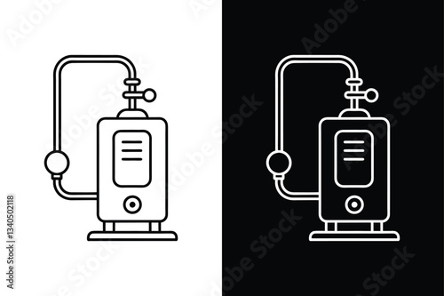 Anesthesia Machine Line Icon. Precision Medical Vector Illustration