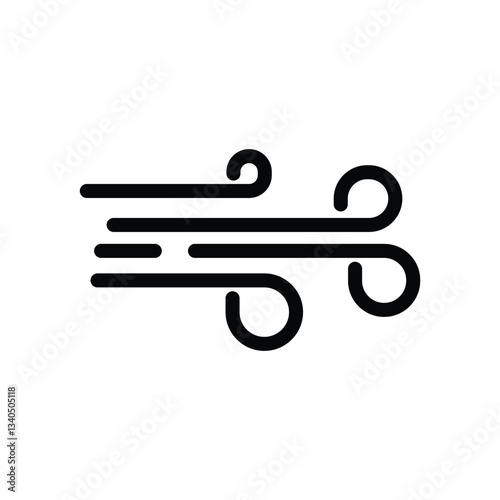 Wind icon vector illustration isolated on white background