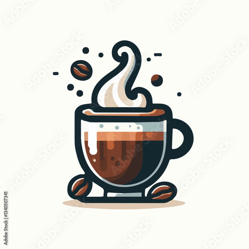 coffee, drink, cup, beverage, hot, morning, caffeine, espresso, cafe, background, black, breakfast, fresh, design, cappuccino, brown, mug, vector, white, mocha, isolated, aroma, set, latte, food, illu