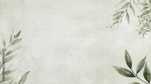 Whispering Leaves: A minimalist and elegant image featuring delicate leaf motifs, suggesting a sense of calm, serenity, and natural beauty. 