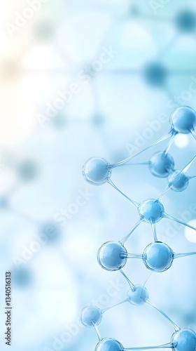 Abstract medical background with gradient and molecular patterns