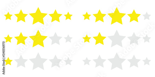 Customer product rating review icons