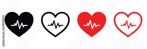 Heart rate monitor icon vector illustration