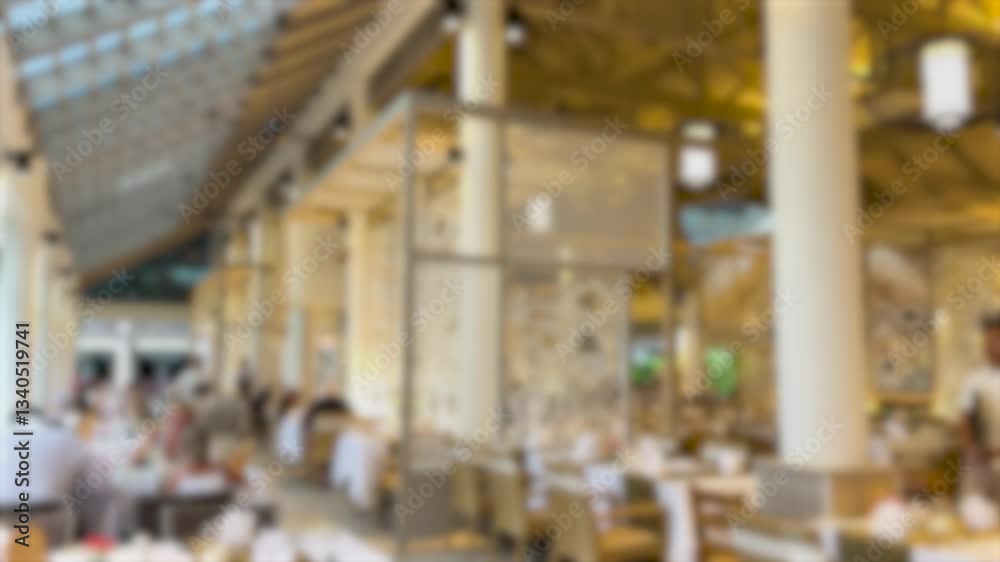 Luxurious Open-Air Restaurant in Tropical Setting Luxurious Open-Air Restaurant in Tropical Setting