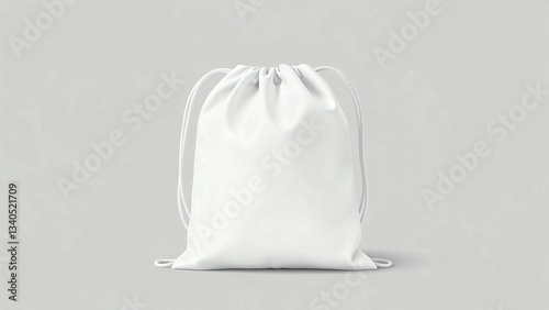 White Drawstring bag mockup