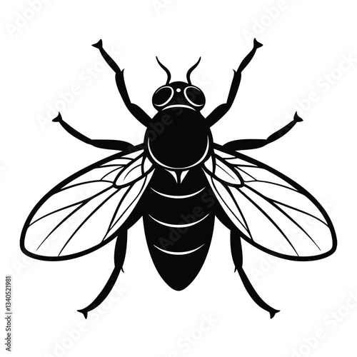 black fly isolated on white background