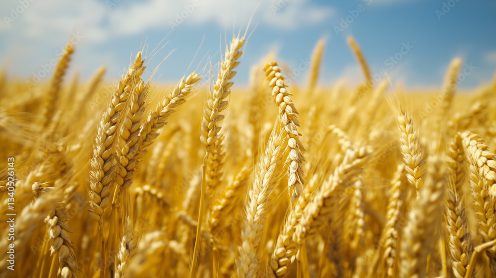 Fototapeta premium Wheat field agriculture 