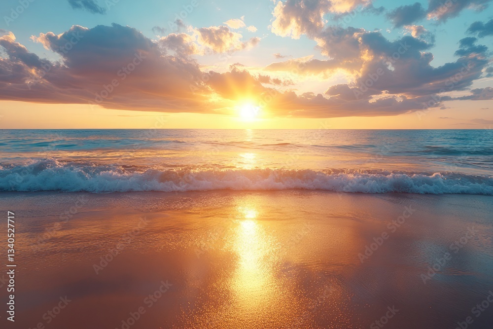 Obraz premium sunset on the beach.