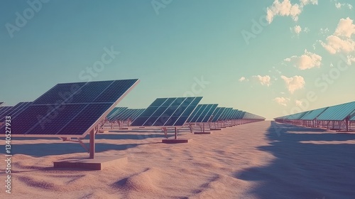 Desert Solar Farm Installation: Harnessing Renewable Energy in a Vast Arid Landscape