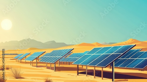 Desert Solar Farm Installation: Harnessing Renewable Energy in a Vast Arid Landscape