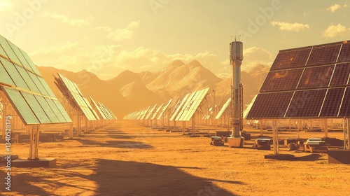 Desert Solar Farm Installation: Harnessing Renewable Energy in a Vast Arid Landscape