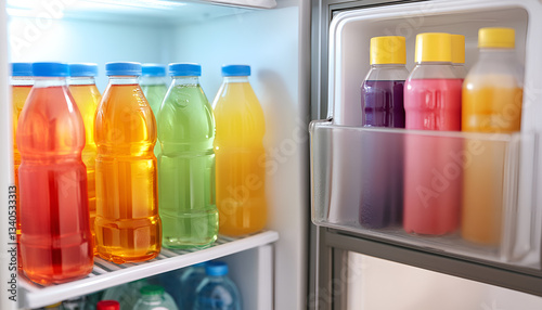 Wallpaper Mural Mini refrigerator with different drinks and snacks indoors Torontodigital.ca