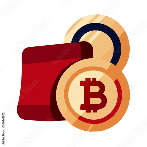 Bitcoin wallet with cryptocurrency coins