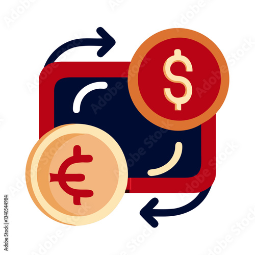 Currency exchange with dollar and euro