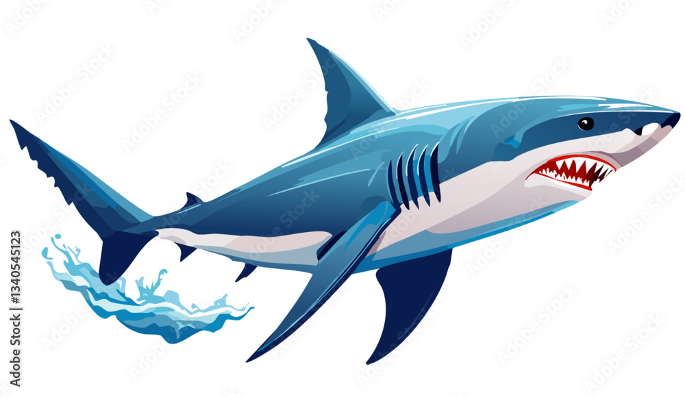 Naklejka premium great white shark