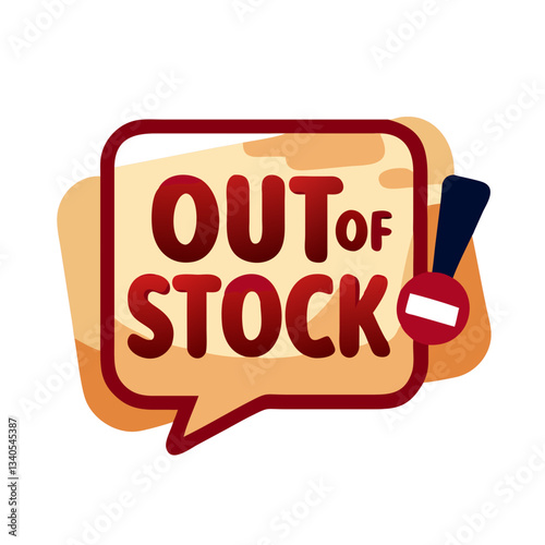 Out of stock notice with frame design