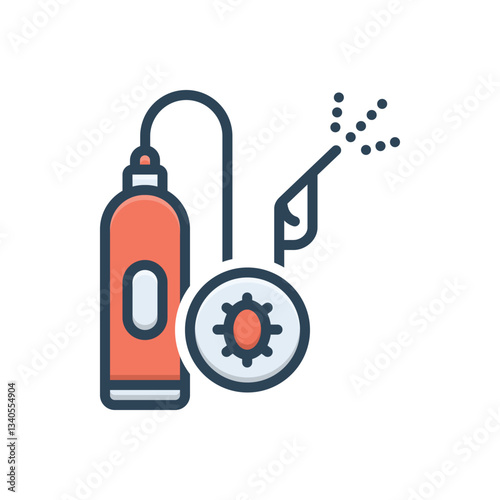 Color illustration icon for pest control