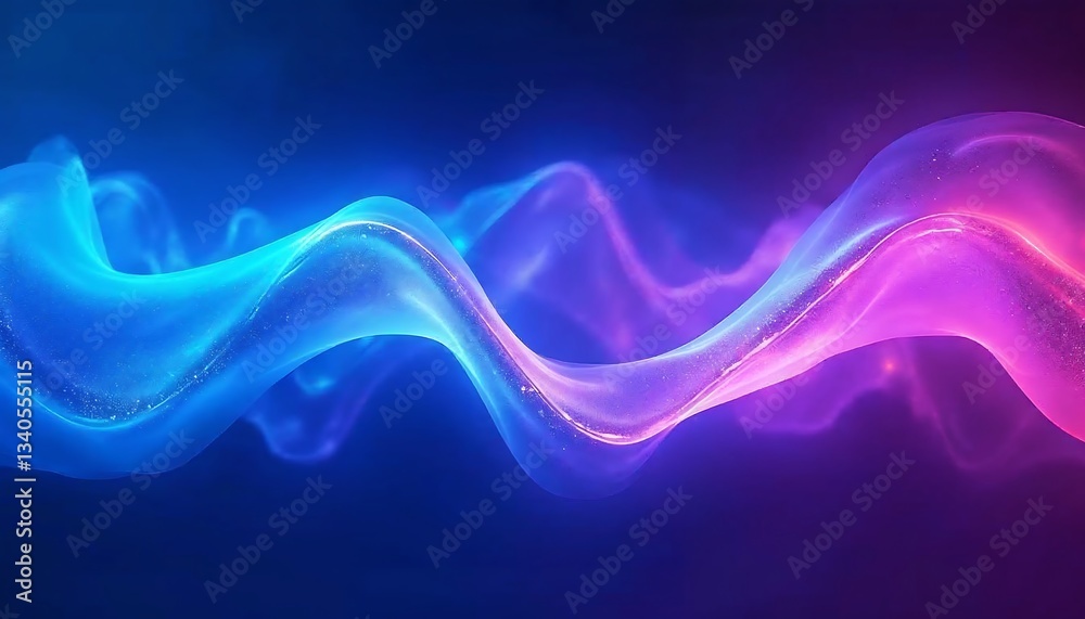 Abstract Flowing Waves of Neon Colors Abstract Flowing Waves of Neon Colors