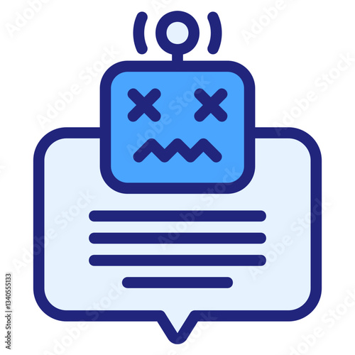 Smart assistance blue icon