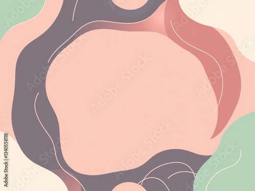 Organic Boho Minimalist Flowing Design Abstract Pattern