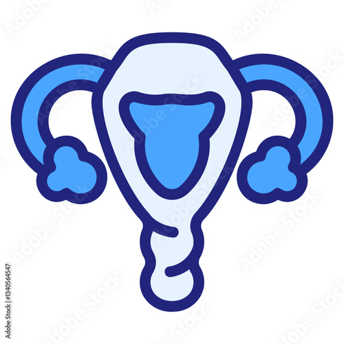Uterus blue icon