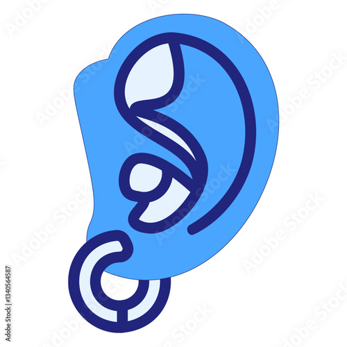 Ear blue icon