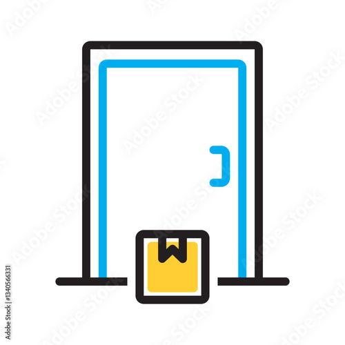 Vector multi color icon for Doorstep