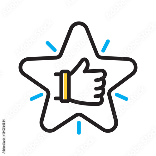 Vector multi color icon for Excellent